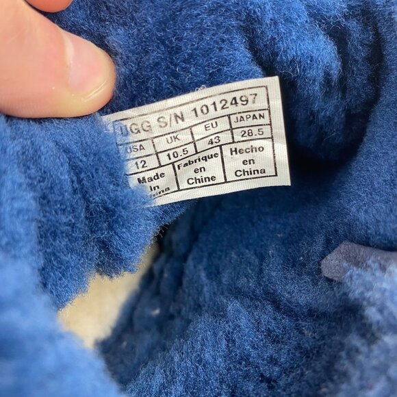 UGG Women's Kristin Sheepskin Wedge Slip-on Bootie Blue Size 12 -1012497 - Picture 12 of 12